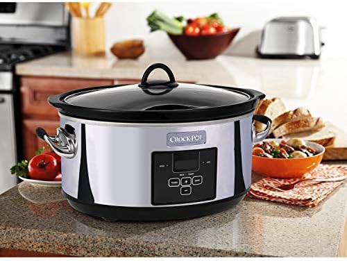Crock-Pot 7 Quart Programmable Slow Cooker – Polished Platinum GVWN