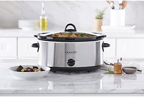 Crock-Pot 7 Quart Oval Manual Slow Cooker – Stainless Steel IDGX