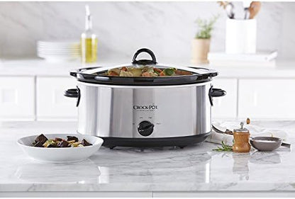 Crock-Pot 7 Quart Oval Manual Slow Cooker – Stainless Steel IDGX