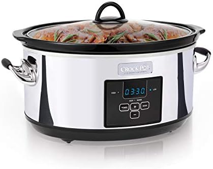 Crock-Pot 7 Quart Programmable Slow Cooker – Polished Platinum GVWN