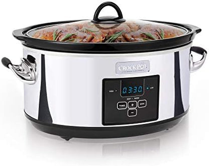Crock-Pot 7 Quart Programmable Slow Cooker – Polished Platinum GVWN