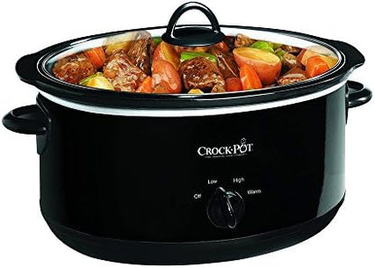 Crock-Pot 8 Quart Manual Slow Cooker – Black S6QA