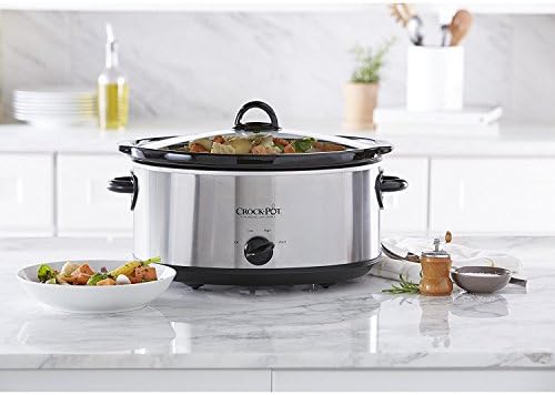 Crock-Pot 7 Quart Oval Manual Slow Cooker – Stainless Steel IDGX
