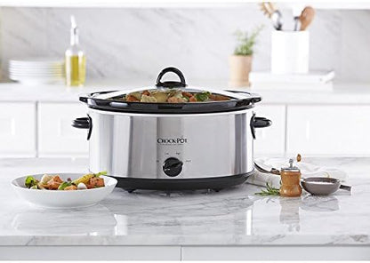 Crock-Pot 7 Quart Oval Manual Slow Cooker – Stainless Steel IDGX
