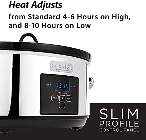 Crock-Pot 7 Quart Programmable Slow Cooker – Polished Platinum GVWN