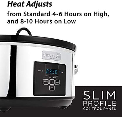 Crock-Pot 7 Quart Programmable Slow Cooker – Polished Platinum GVWN