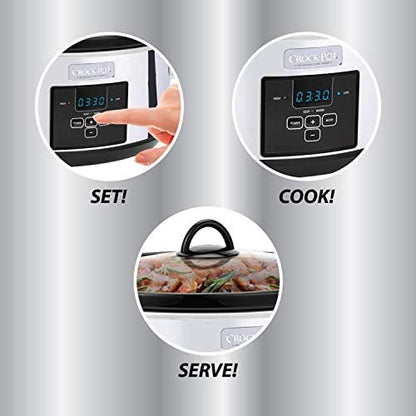 Crock-Pot 7 Quart Programmable Slow Cooker – Polished Platinum GVWN