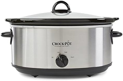 Crock-Pot 7 Quart Oval Manual Slow Cooker – Stainless Steel IDGX