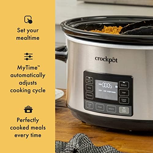 Crock-Pot 7 Quart Portable Programmable Slow Cooker with Timer PNX9