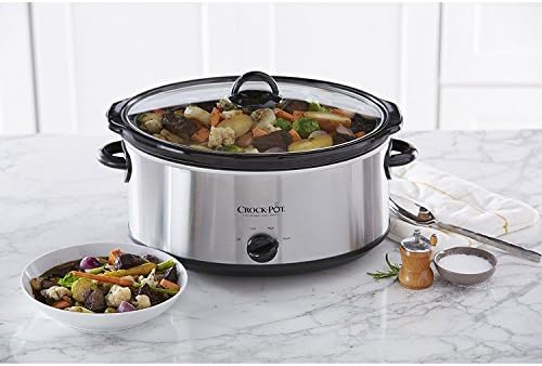 Crock-Pot 7 Quart Oval Manual Slow Cooker – Stainless Steel IDGX