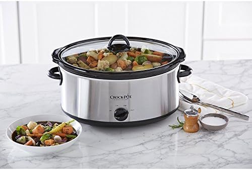 Crock-Pot 7 Quart Oval Manual Slow Cooker – Stainless Steel IDGX