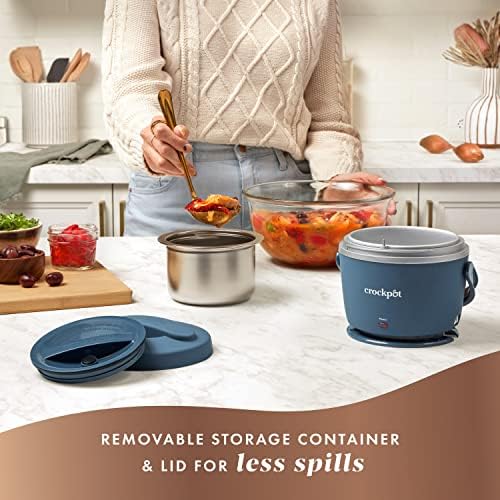 Crock-Pot Electric Lunch Box Food Warmer 20oz – Faded Blue 0ME9