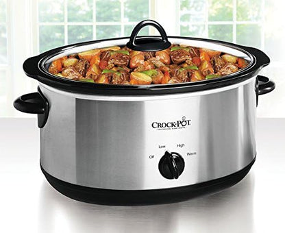 Crock-Pot 7 Quart Oval Manual Slow Cooker – Stainless Steel IDGX