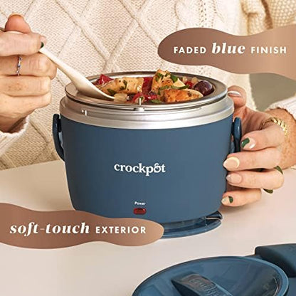 Crock-Pot Electric Lunch Box Food Warmer 20oz – Faded Blue 0ME9