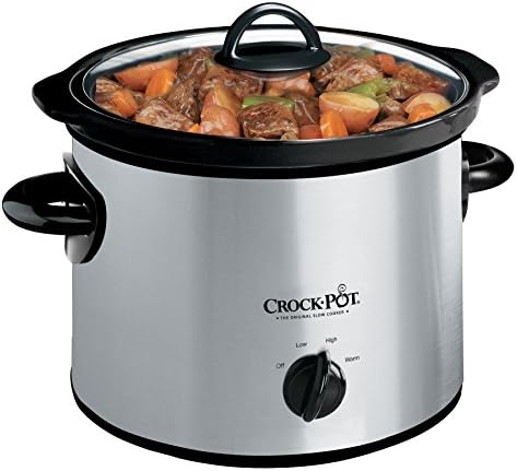 Crock-Pot 3 Quart Manual Slow Cooker – Silver 0EJN