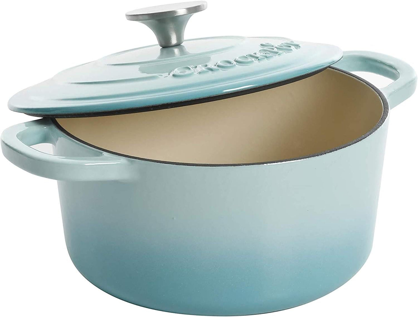 Crock-Pot 3 Quart Enameled Cast Iron Dutch Oven – Aqua NYQB