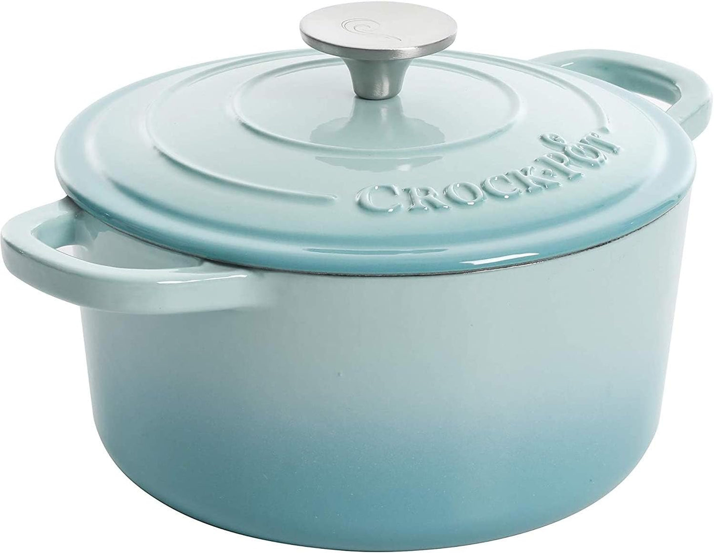 Crock-Pot 3 Quart Enameled Cast Iron Dutch Oven – Aqua NYQB